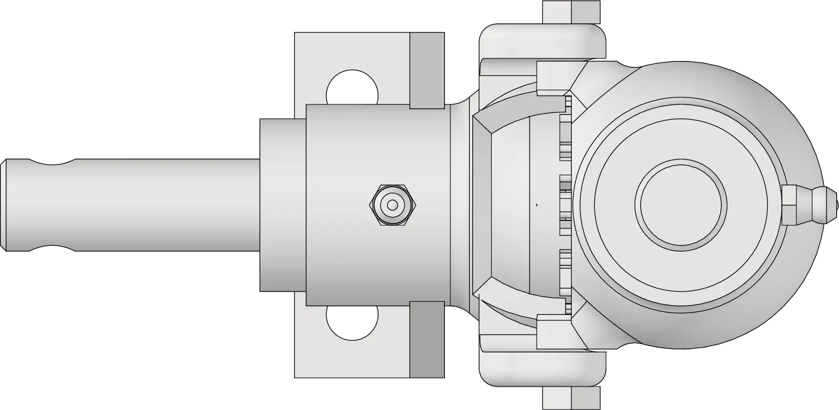 Swivel gears, i=1:1, 0-120° top view
