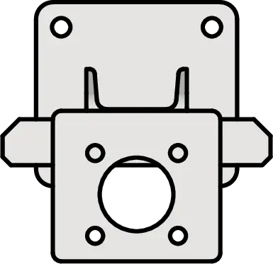 Operating stand with hole top view