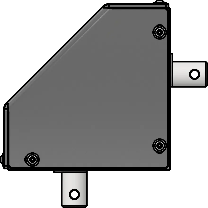 Gearbox, F07/10, multiturn, angle 90° side view